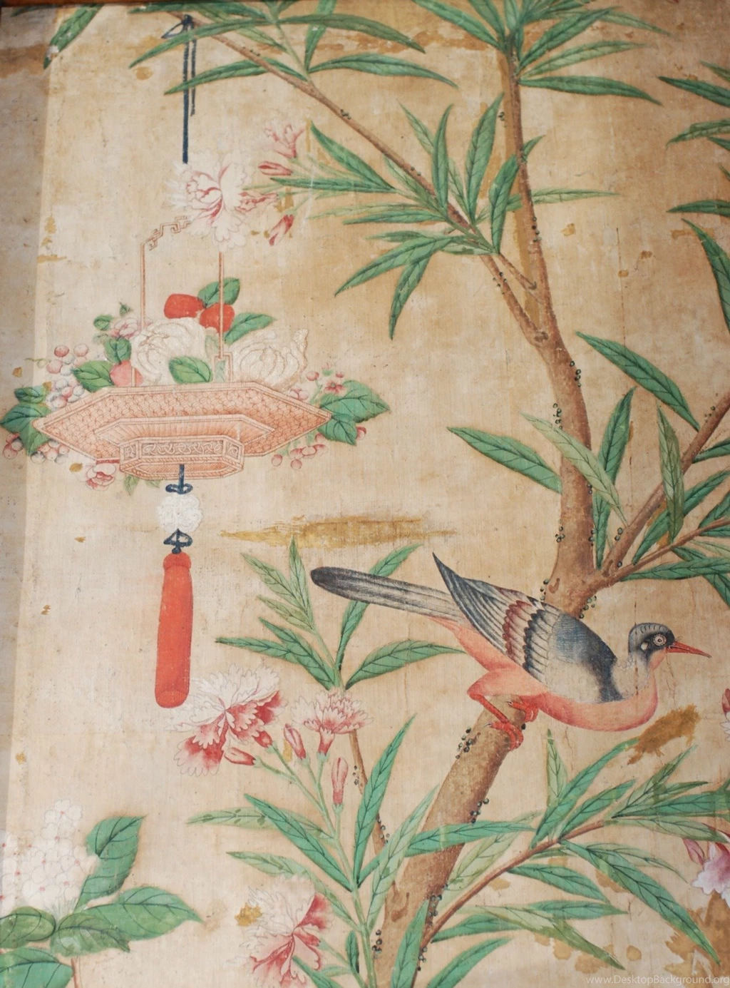 Set Of Three Impressive Italian Wallpapers Panels, 18th Century At ...