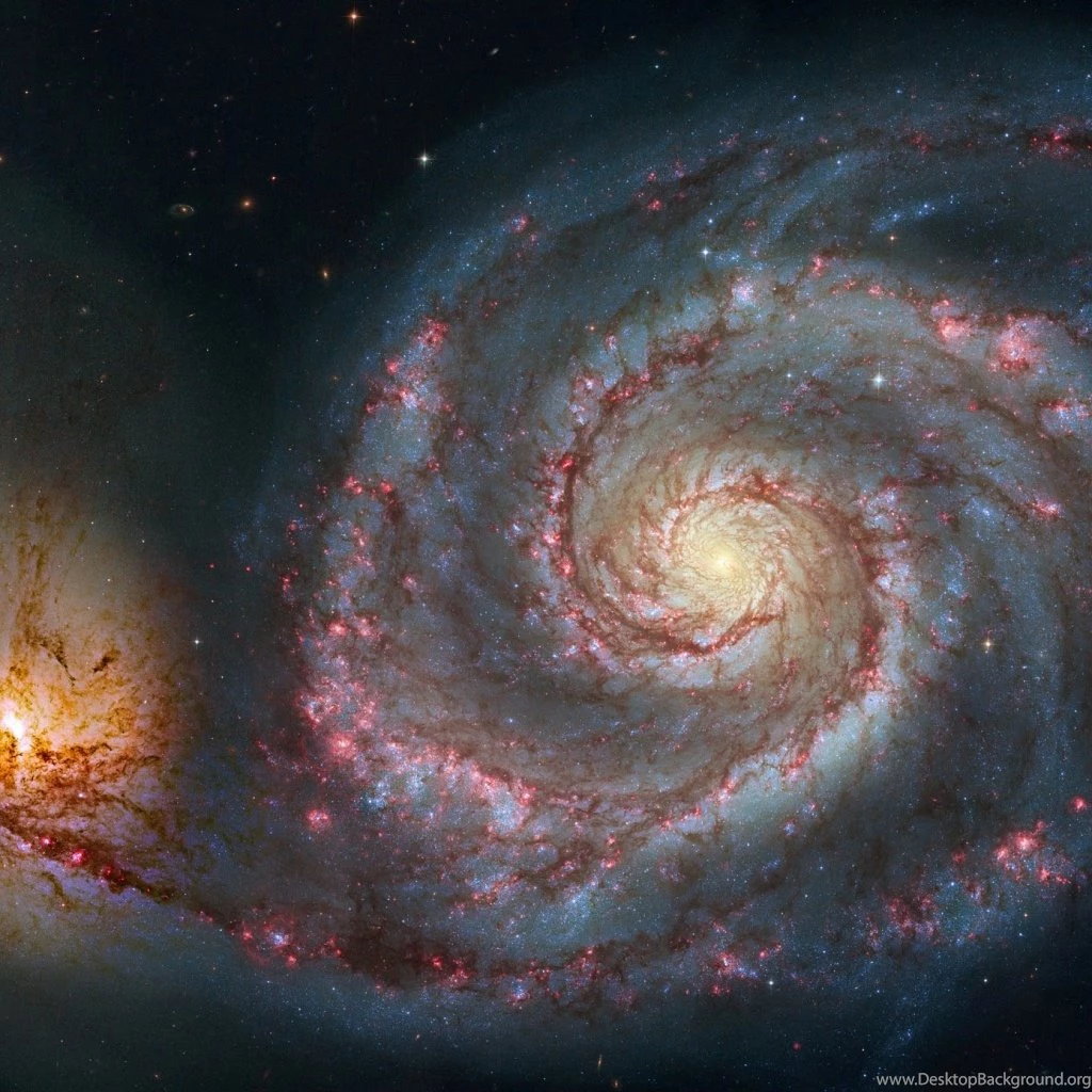 Galaxy Collision iPad 1 & 2 Wallpapers