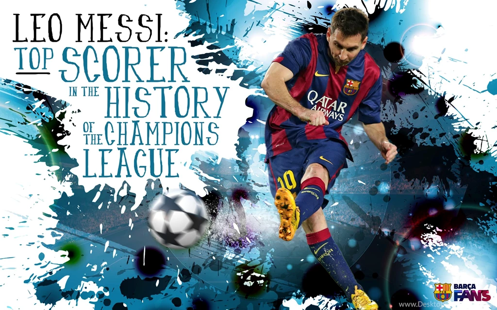Messi: Top Scorer In Champions League   Wallpapers