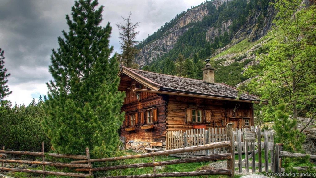 Beautiful Log Cabin In The Austrian Alps   (