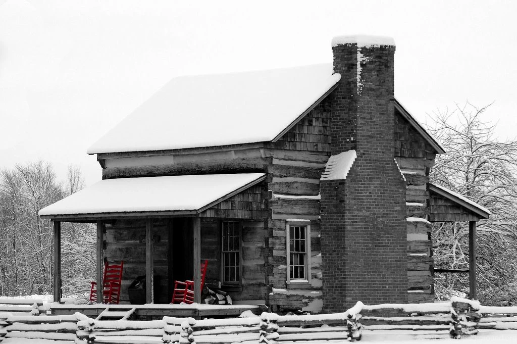 Red Rockers   Desktop Wallpapers   Log Cabin