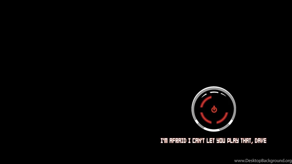 Black Black Backgrounds Dark Death HAL9000 Power Button Red Ring ...