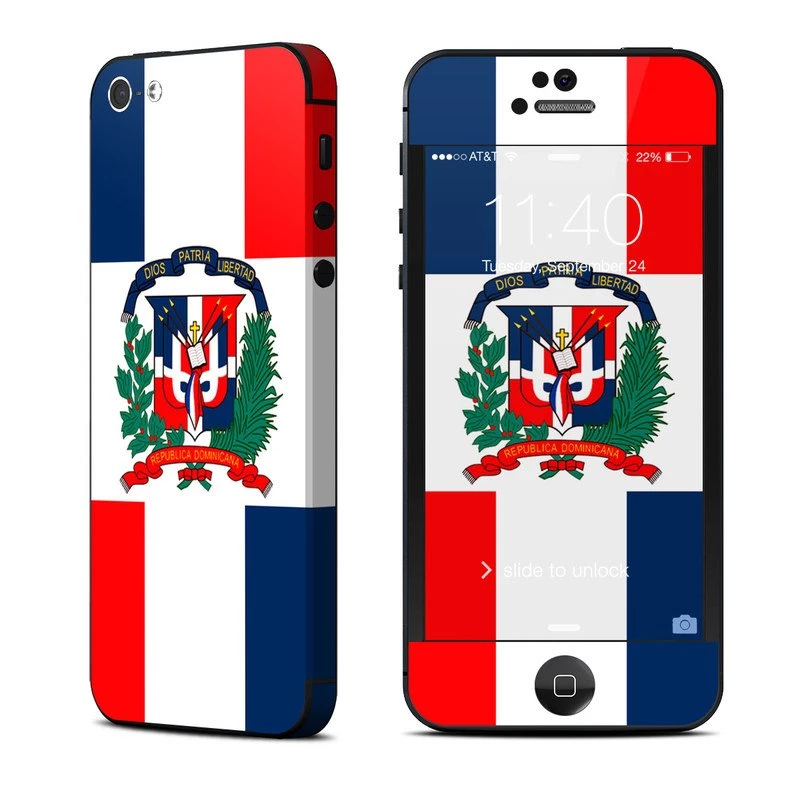 Apple iPhone 5 Skin Dominican Republic Flag