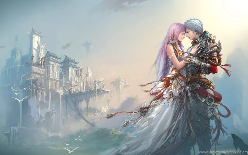 Anime Boy Girl Love Castle HD Wallpapers