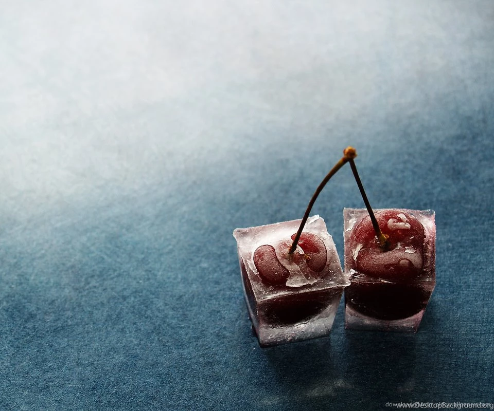 Download Cherry In Ice Cubes Wallpapers For LG Optimus