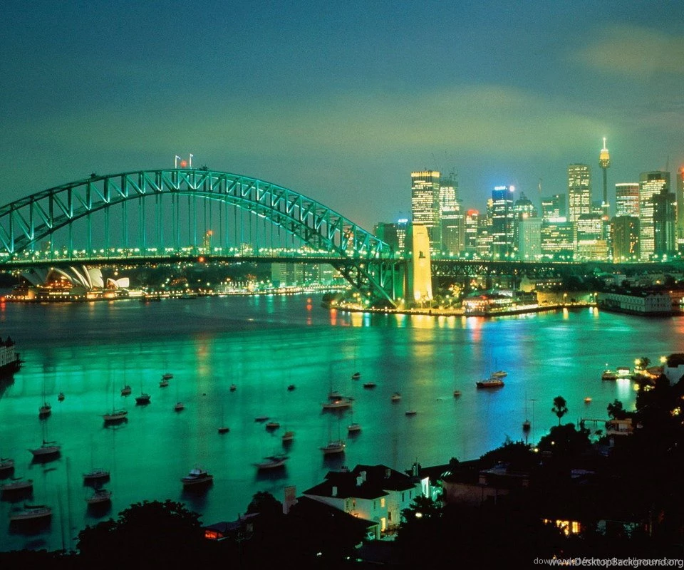 Download Sydney Harbor At Dusk Wallpapers For LG Optimus