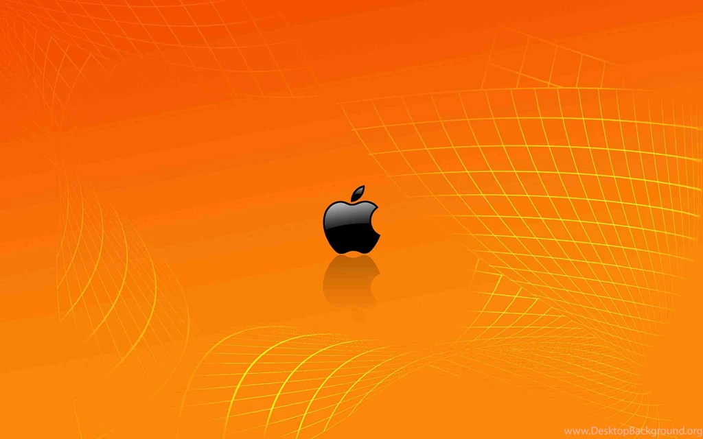 Cool Wallpapers With Orange Apple Logo