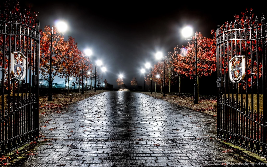 Download Wallpapers 3840x2400 England, Night, Light, Gate Ultra HD ...