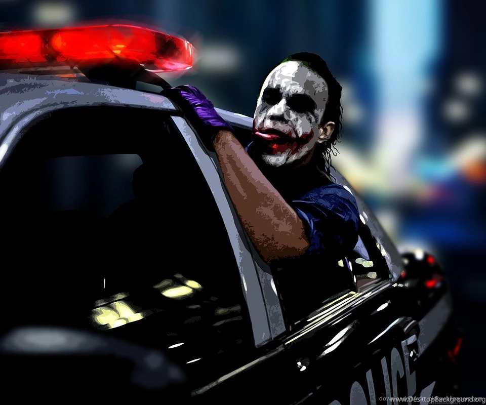 Download Joker Driving In A Police Car Wallpapers For Samsung Epic