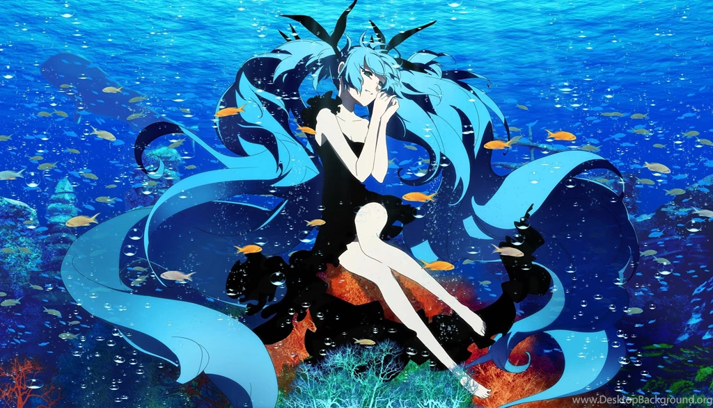 HATSUNE MIKU DEEP SEA GIRL WALLPAPER   (