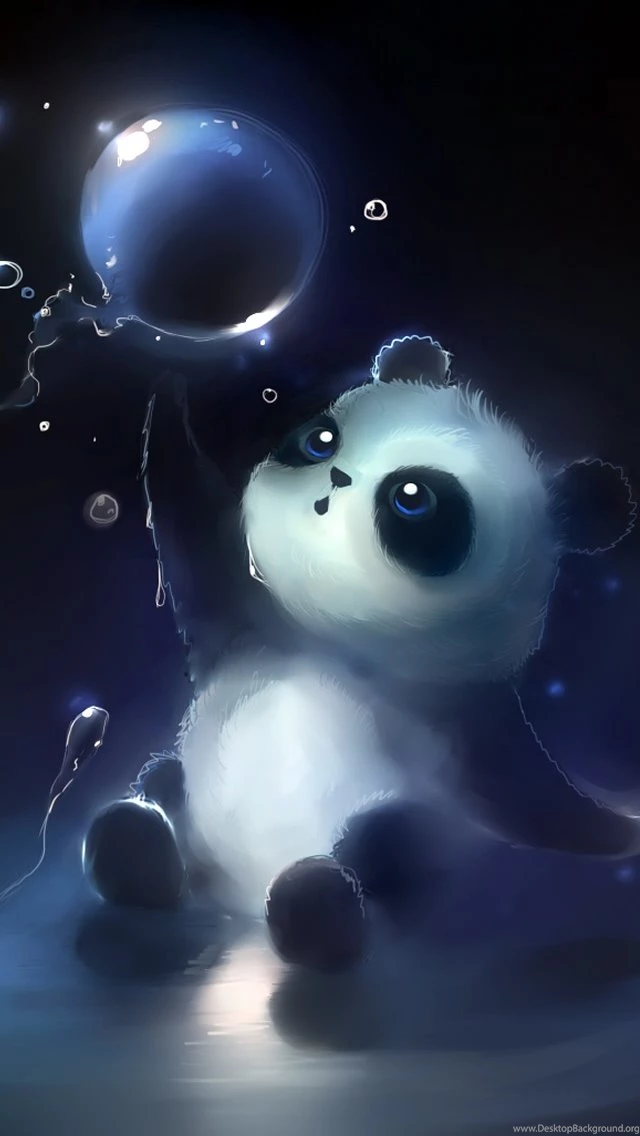 Panda Magic Bubbles iPhone Hd Wallpapers