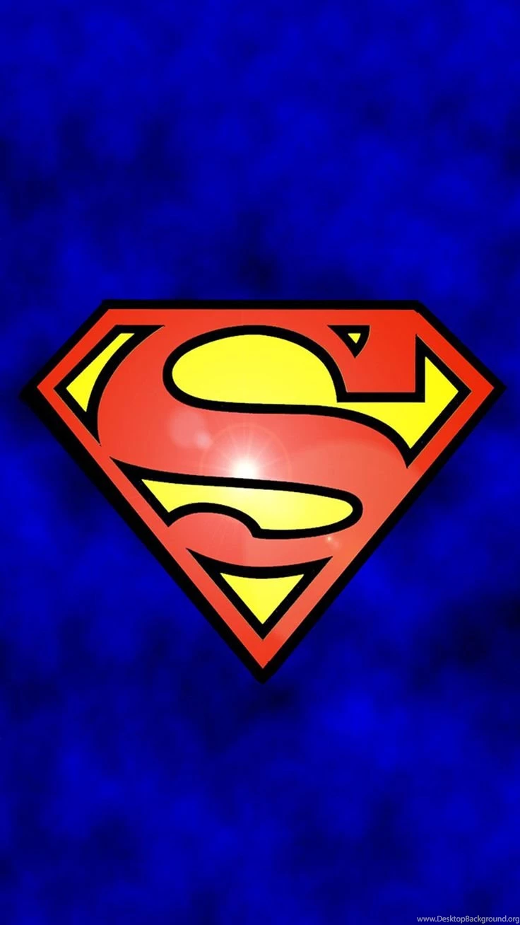 SUPERMAN LOGO IPHONE WALLPAPER BACKGROUND