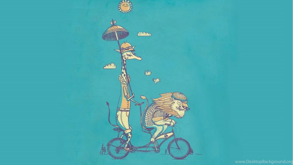 Funny Giraffe Lion Safari Bicycle >> HD Wallpaper, Get It Now!