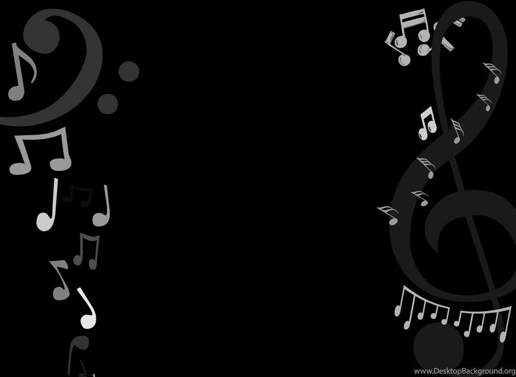 Black and white music notes wallpapers