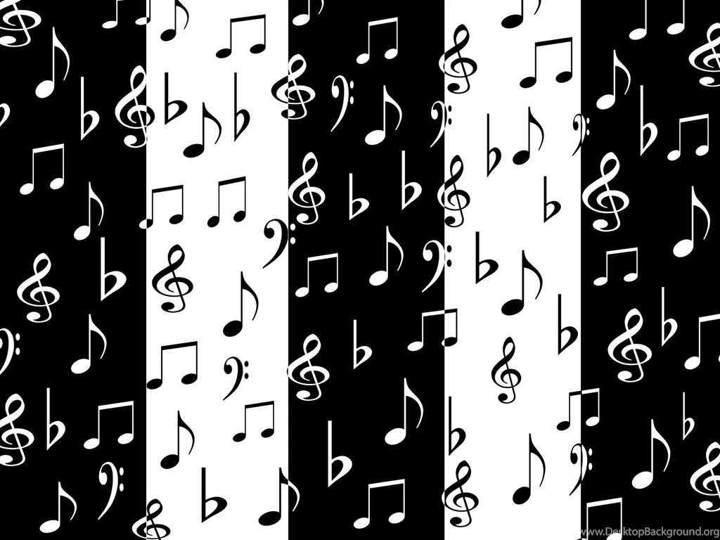 Jestingstock.com Black And White Music Note Wallpapers
