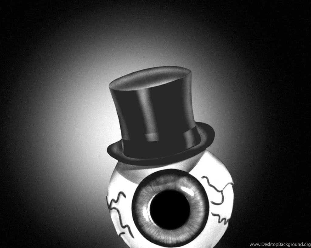 Black And White Music Hat Top The Residents Eyeball Hd Wallpapers ...
