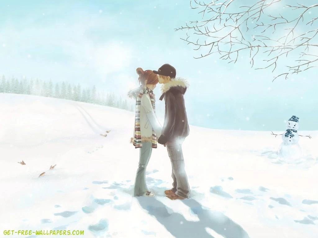 Wallpapers Loving At Snow 1024x768