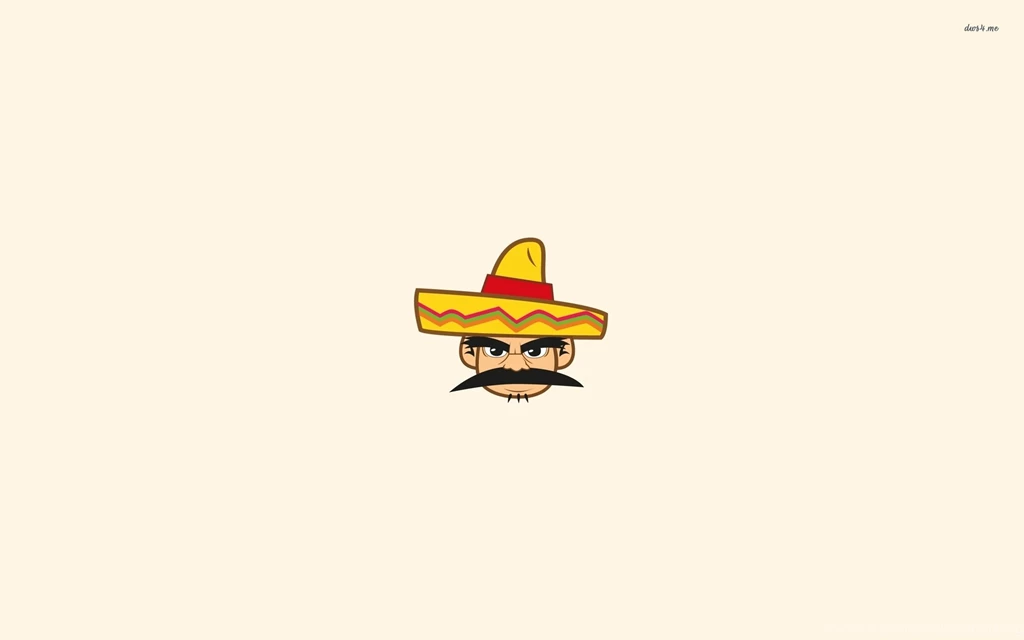 Mexican With A Sombrero Wallpapers Minimalistic Wallpapers