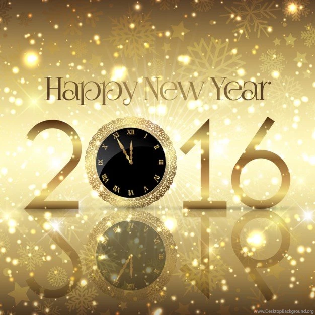 Golden And Shiny New Year Backgrounds Vector