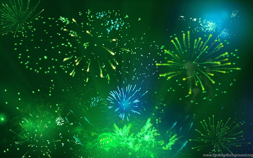 Green Fireworks Backgrounds 1757474