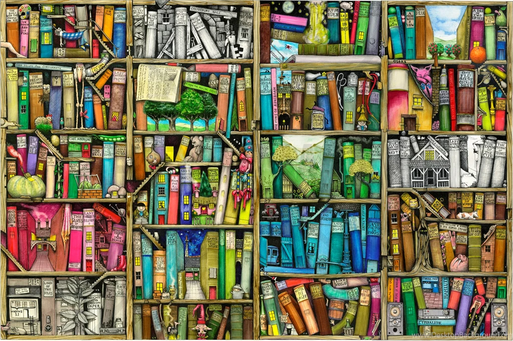 Fantasy Bookshelf   Wall Mural & Photo Wallpapers   Photowall