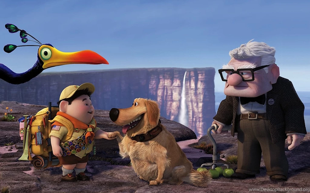 Russell Dug Carl Fredricksen In Pixar's UP Wallpapers