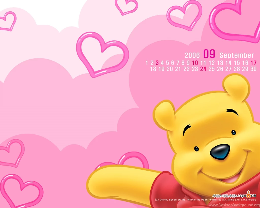 Winnie The Pooh Love Pink