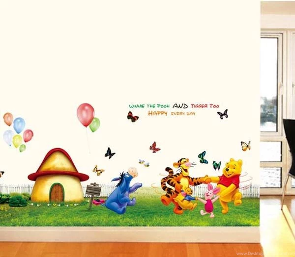 Extra Large Winnie The Pooh Removable Wallpapers Kids Baby Boy Room ...