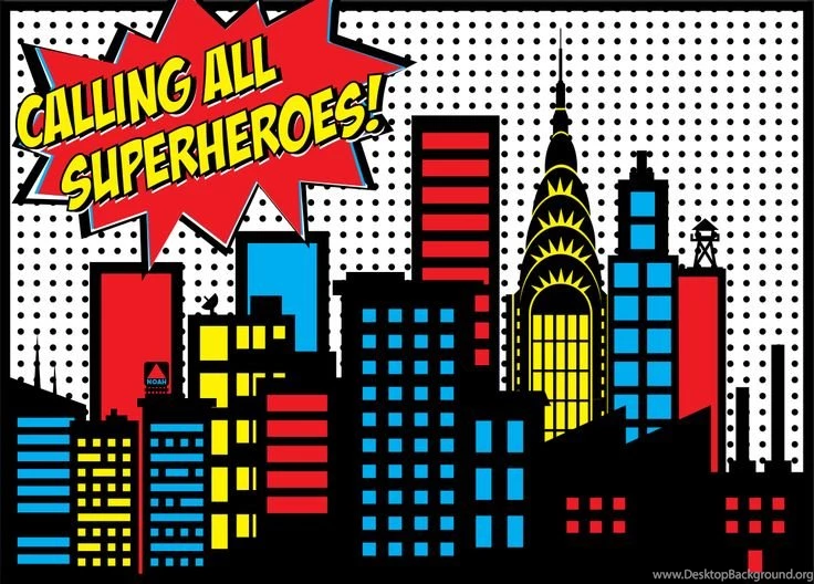 Superhero Backdrop/ Backgrounds
