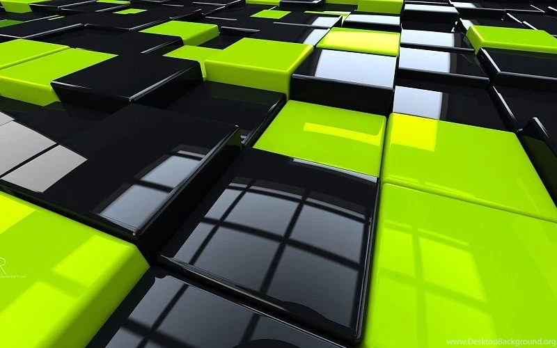Green And Black Glass Cubes Wallpapers Free Desktop Backgrounds And ...
