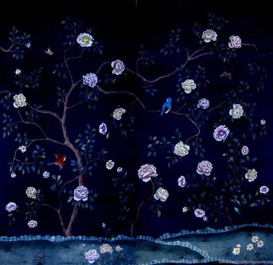 Chinese Hand painted Wallpapers   La Chibeau Company