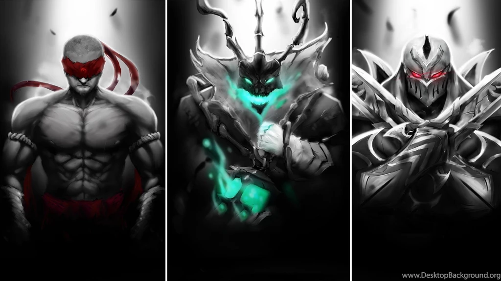 Lee Sin, Thresh, And Zed [1920x1080] : Lolwallpapers