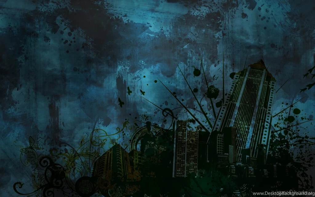 City In The Sky Blue Grunge By Spoofshadow On DeviantArt