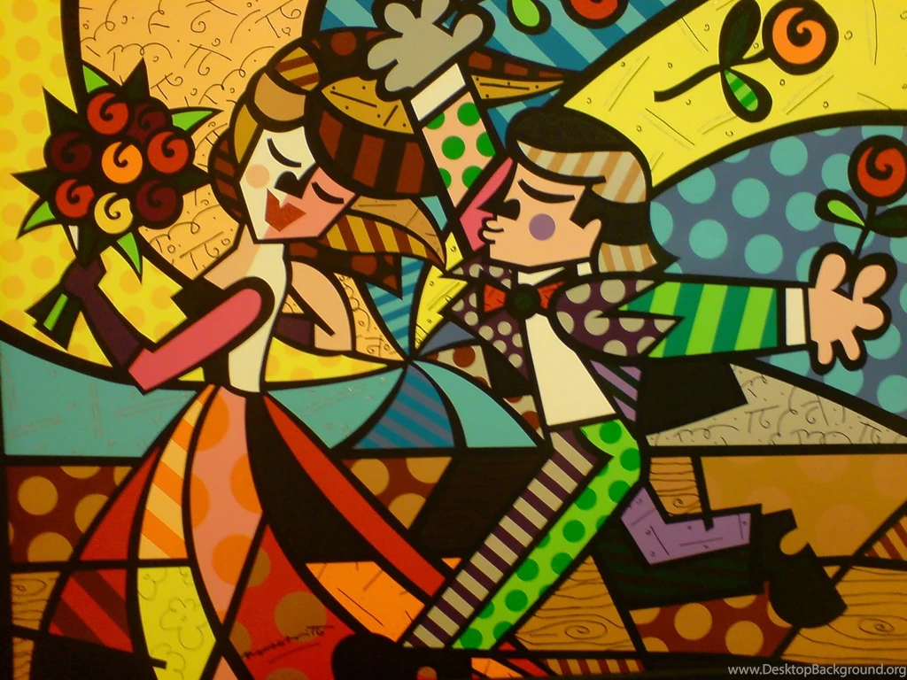 Follow Me Romero Britto WikiPaintings.org