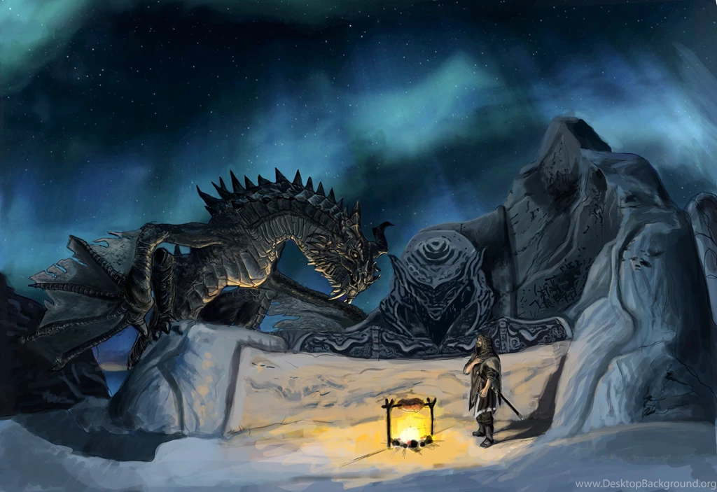 Dragon Warriors The Elder Scrolls Skyrim Games Fantasy Wallpapers ...