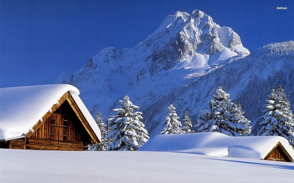 Snowed In Houses Wallpapers