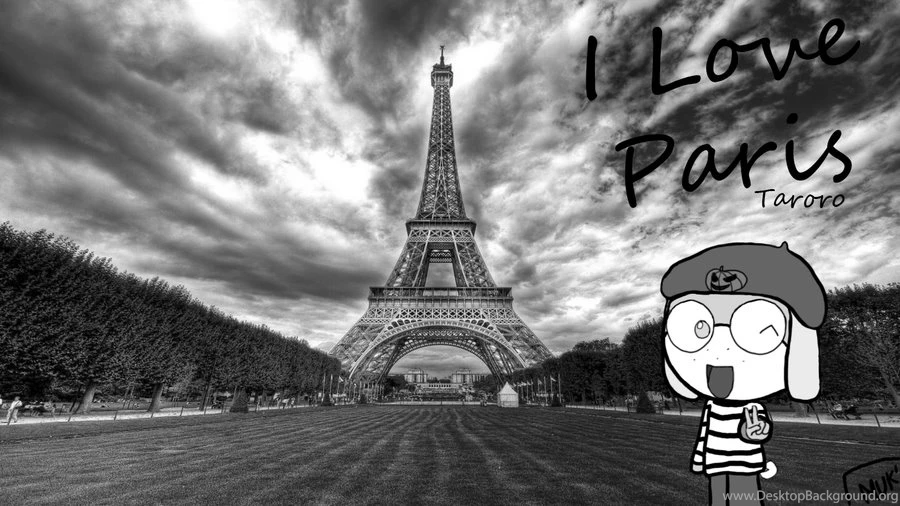 Taroro In Paris 1366x768 Black And White Wallpapers By Mukuro chan ...