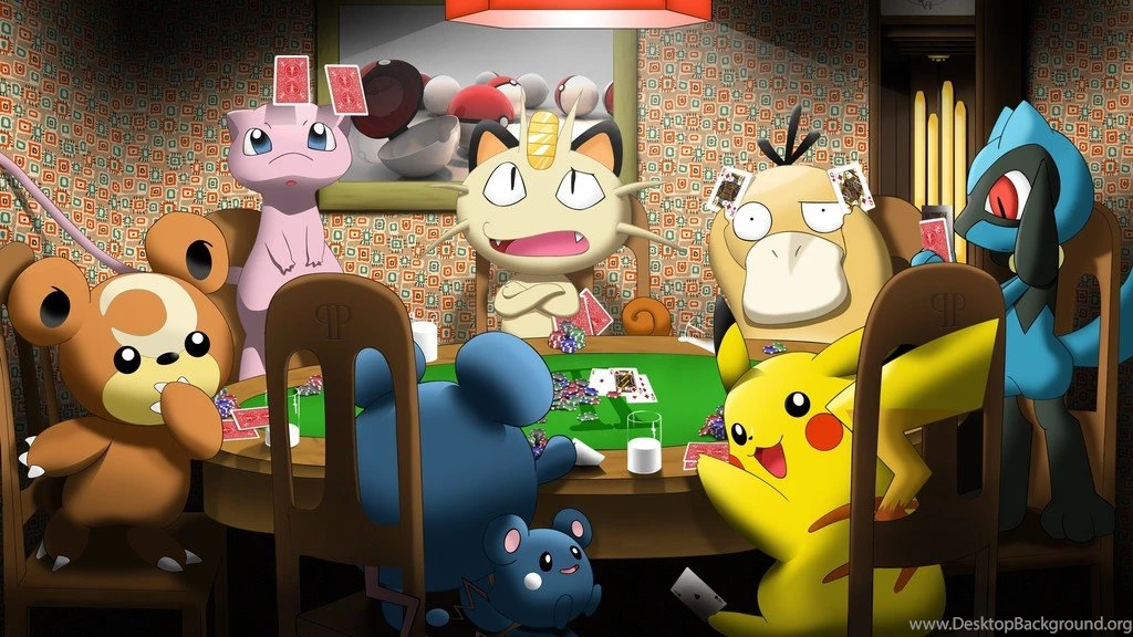 Meowth Mew Pikachu Pokemon Psyduck Wallpapers