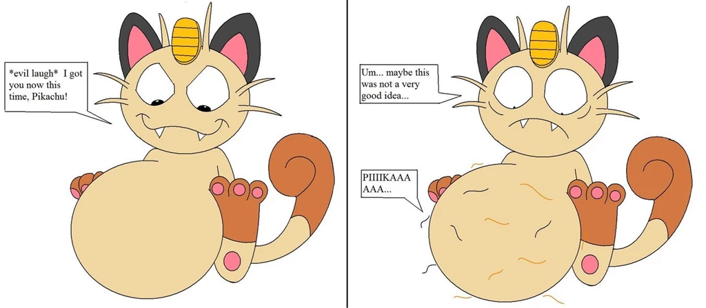 Meowth Ate Pikachu By FootballLover On DeviantArt