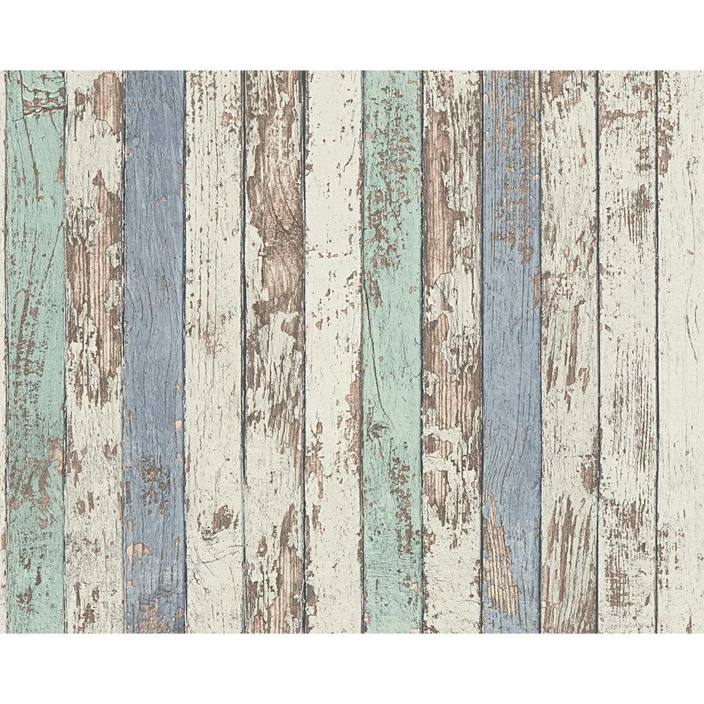 NEW AS CREATION PAINTED WOOD BEAM PATTERN FAUX EFFECT TEXTURED ...