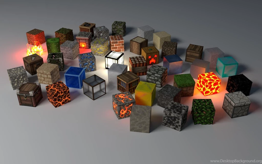 Minecraft 3D Blocks 1920x1200 Full HD 16/10 Wallpapers