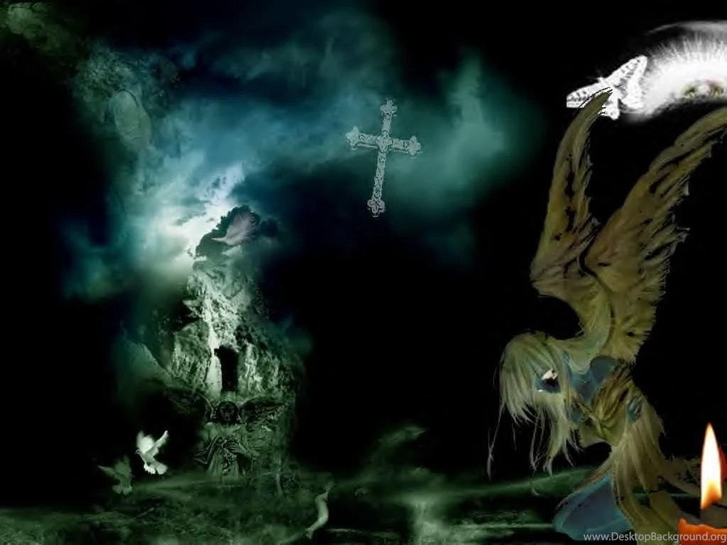 Wallpapers Gothic Angels Angel In The Dark .4 1024x768