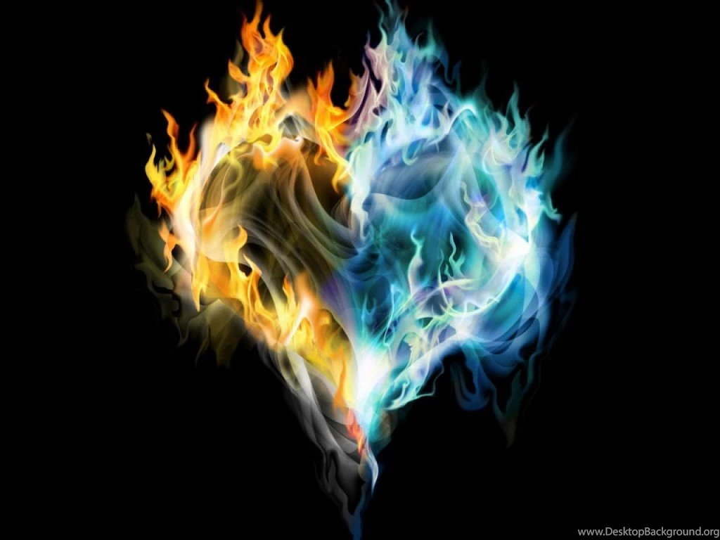 Golden blue fire heart wallpapers HD   HD Wallpaper Backgrounds Of ...