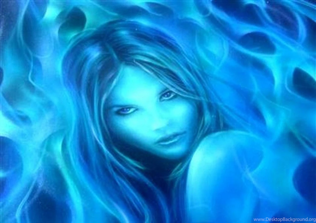 BLUE FIRE WALLPAPER (