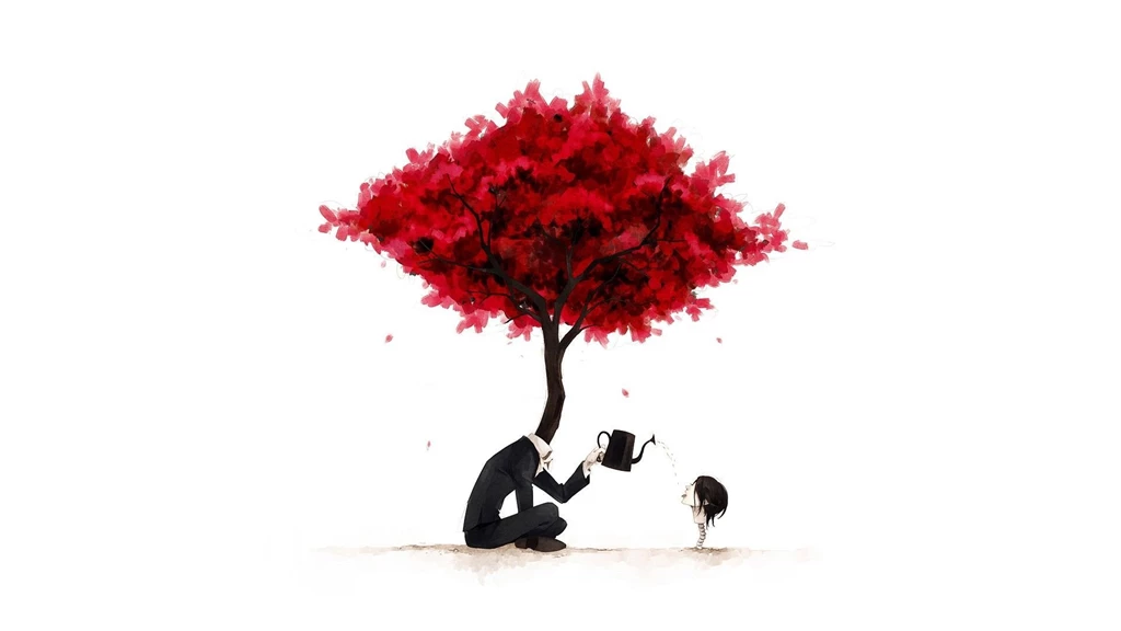 Red Tree For Head Wallpapers