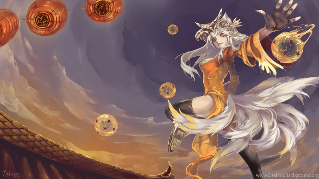 Download Ahri Fire Dragon Skin Wallpapers 01