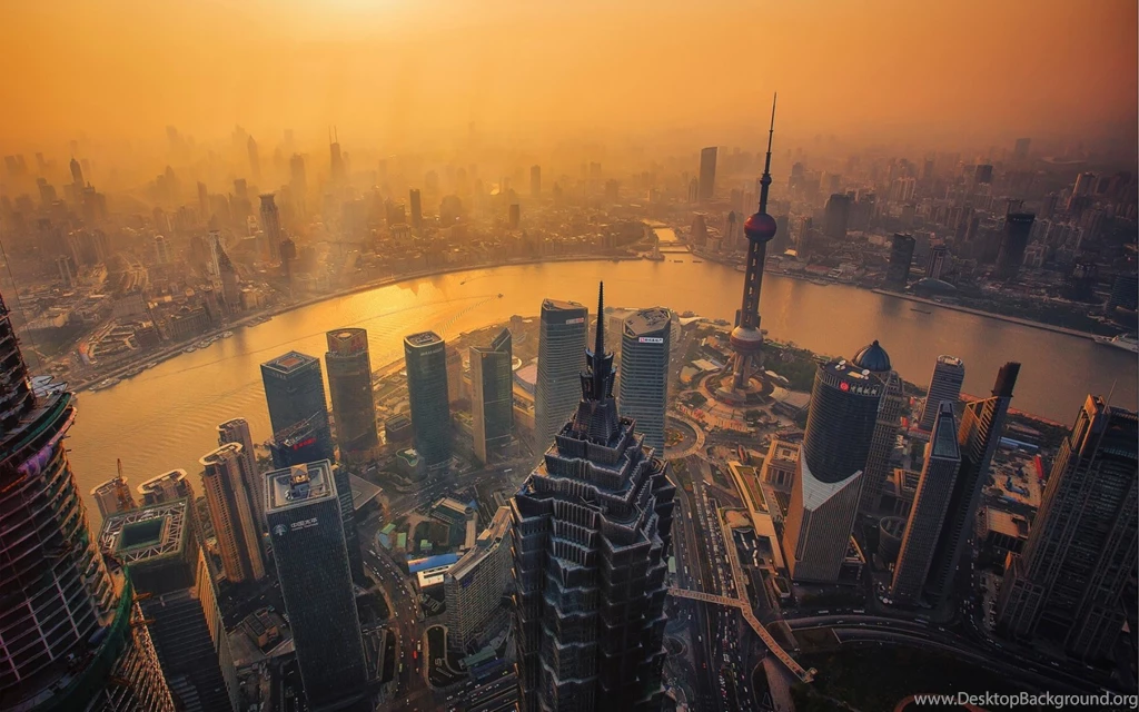 1680x1050 Shanghai Skyline Wallpapers