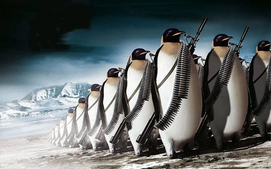 Digital Picture Image Photo Wallpaper Desktop Penguins Ocean 8K