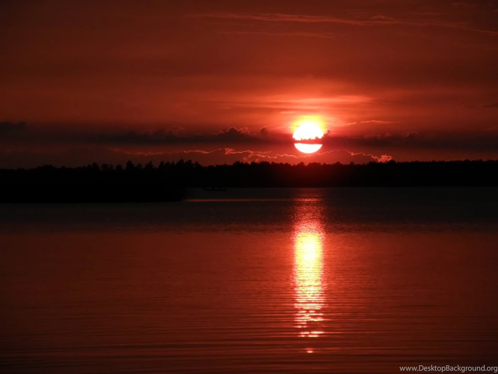 Desktop Wallpapers · Gallery · Nature · Sunset Big River Backgrounds ...