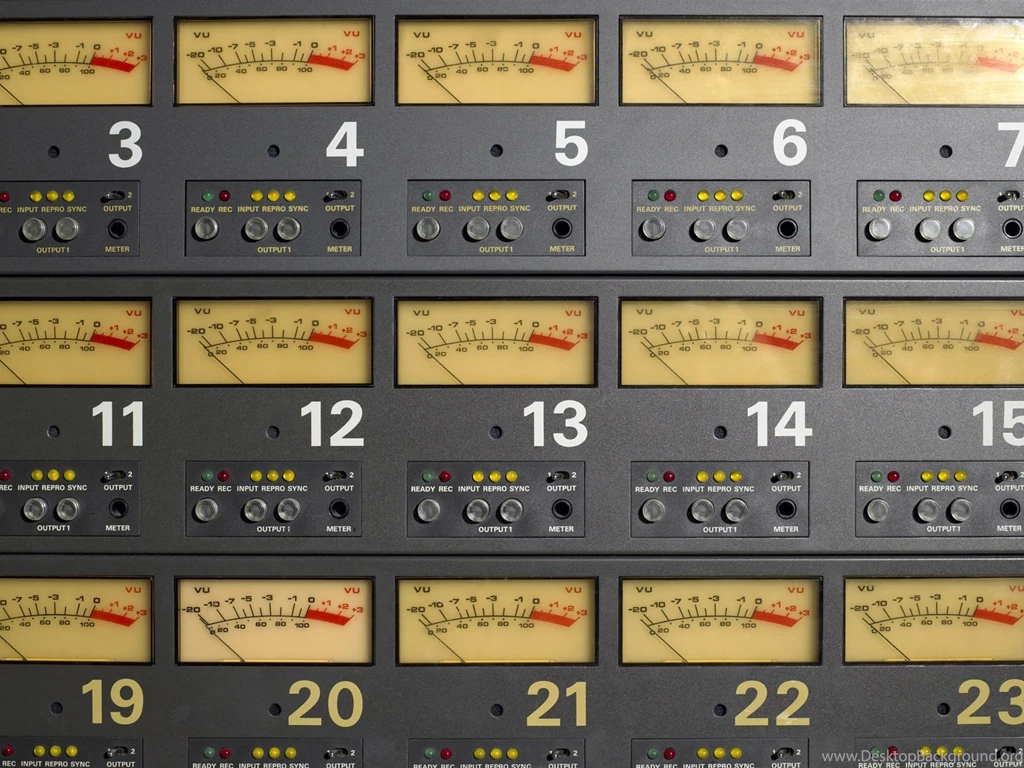 Music Studio Mixing Tables Sound Level Meter Wallpapers